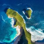 Klingking Beach Nusa Penida arial view