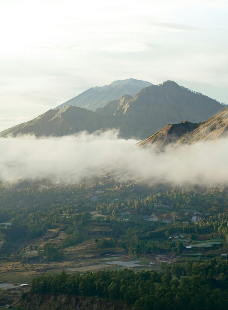 mount batur view in kintamani village