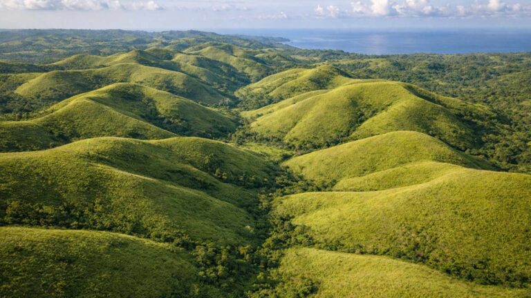 arial view Teletubbies Hill