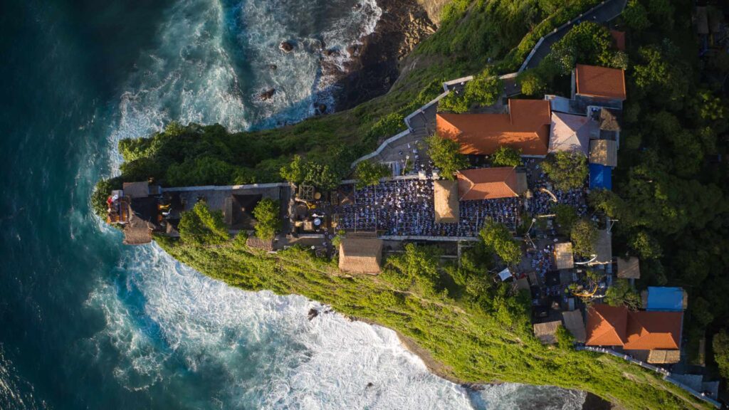 arial view uluwatu temple